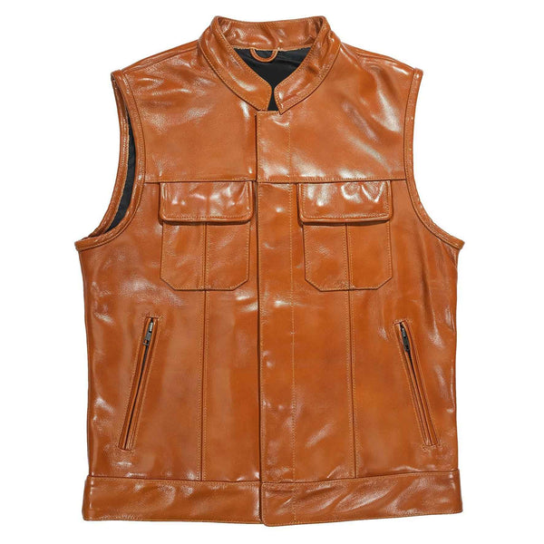 Mens Handmade Hunting Vest, Fishing Vest, Real Leather Vests, Casual Motorcycle Biker Leather Vest, Leather Waistcoat, Gift For him And Dad