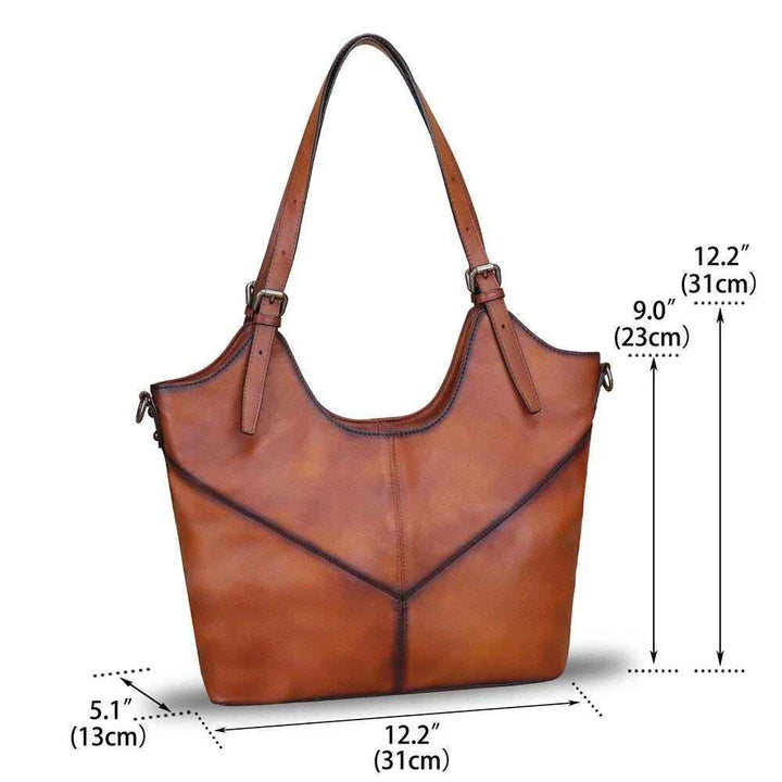 Genuine Leather Large Tote Bags for Women Vintage Shoulder Bag Satchel Purses, Genuine Leather Tote Bags, Designer Handbag, Shoulder Bag