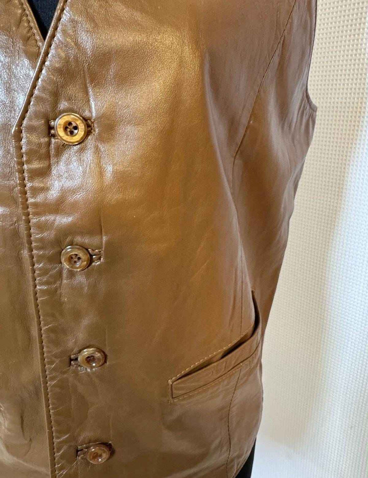 Mens Brown Leather Vest, 100% Original leather Vest For men, Bikers vest, Fashion Vest, Men Motorcycle Vest, Mens Genuine Leather Vest