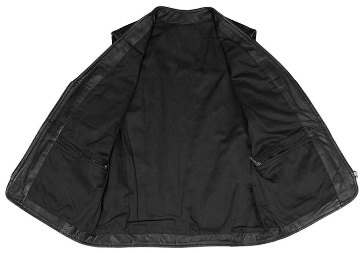 Men Hunter vest real leather, Multipacket Vest, Riding Casual Leather Vest, Handmade Leather Vest Men's Hunting Fishing & Biker Waistcoat