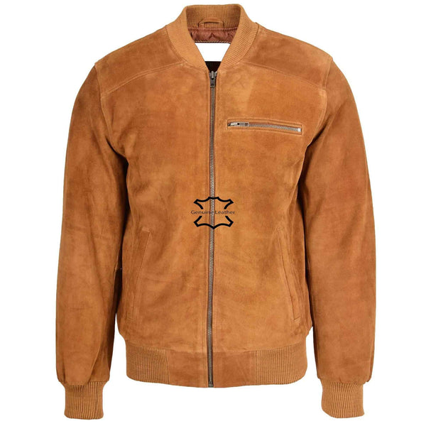Men’s Slim-Fit Classic Genuine Suede Biker Jacket, Vintage Brown Suede Leather Cowboy Jacket, Western Style Men's Outerwear Unique-One Style