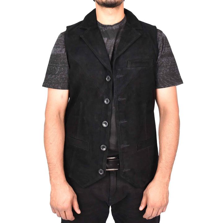 Men Suede Leather Vest, Real Suede Leather Western Cowboy Vest, Men's Black Suede Cowboy Vest, Suede Leather Vest For Men Black Suede Vest