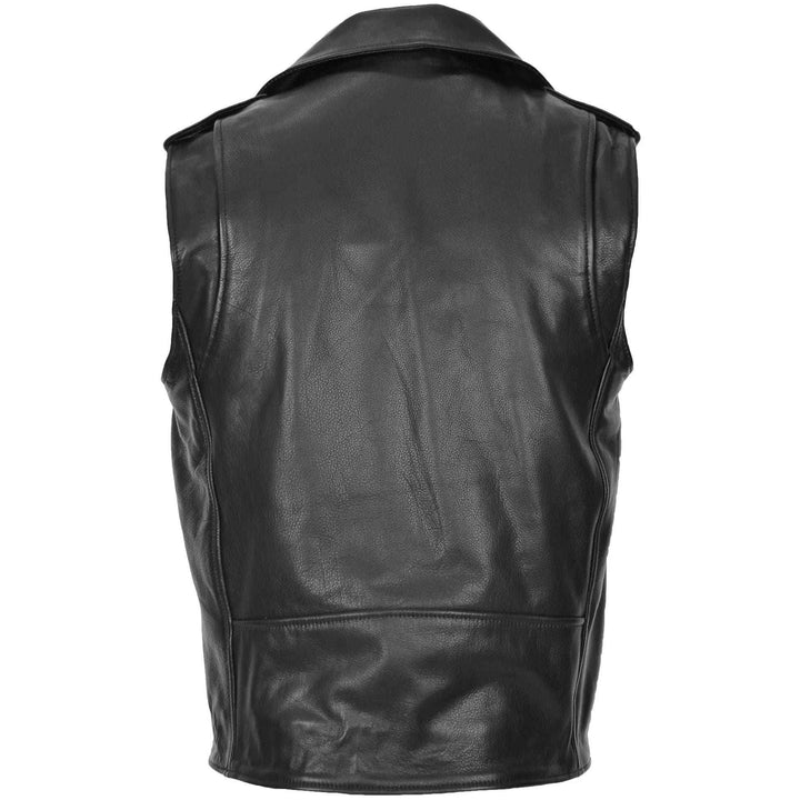 Men Classic Motorcycle Black Leather Vest, Motorcycle Vest, Leather Jacket Men, Biker Vest, Mens Vest, Handmade Genuine Leather Custom Vest