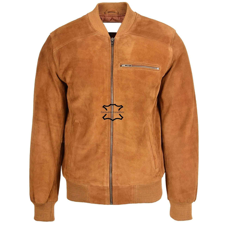Men’s Slim-Fit Classic Genuine Suede Biker Jacket, Vintage Brown Suede Leather Cowboy Jacket, Western Style Men's Outerwear Unique-One Style