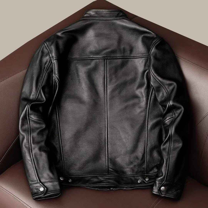 Men's Biker Leather Jacket-Handcrafted Motorcycle Leather Jacket For Gents-Genuine Lambskin Slim Fit Leather Coat For Men-Men's Leather Coat
