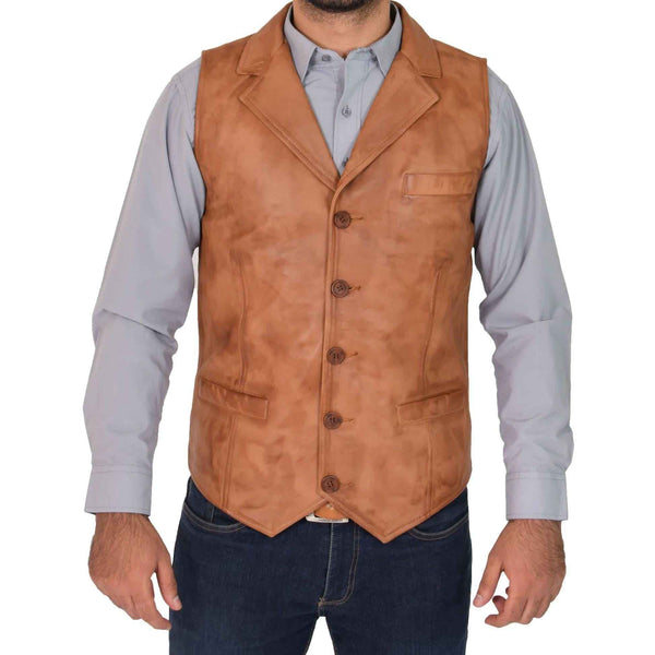 Men's Leather Vest Soft Leather Vest Brown Leather Vest - Soft Sheepskin Vest Slim Fit Motorcycle Vest, Leather Vest, Gifts For Dad And Him