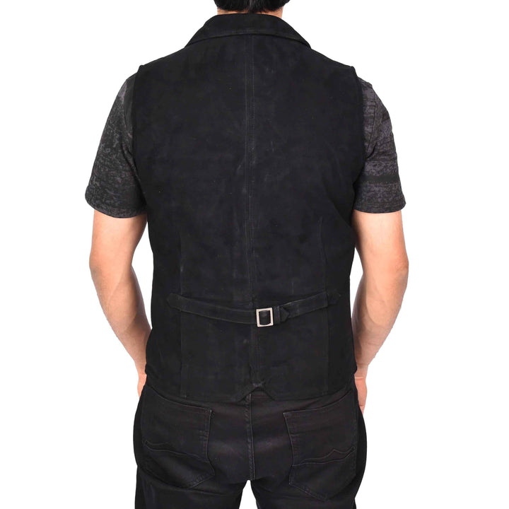 Men Suede Leather Vest, Real Suede Leather Western Cowboy Vest, Men's Black Suede Cowboy Vest, Suede Leather Vest For Men Black Suede Vest