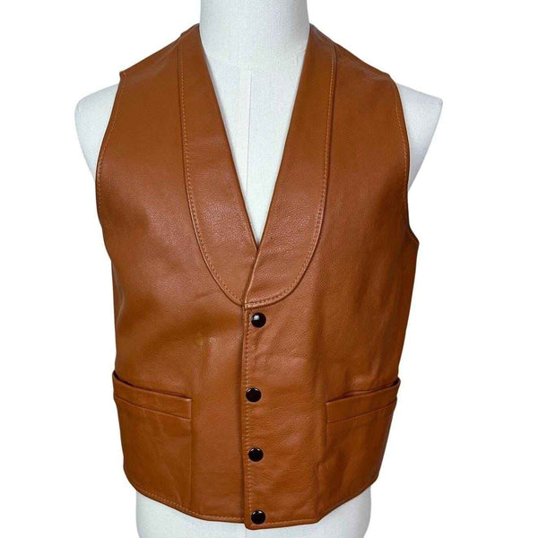Men Brown Leather Vest, 100% Original leather Vest For men, Bikers vest, Fashion Vest, Men Motorcycle Vest, Genuine Leather Vest