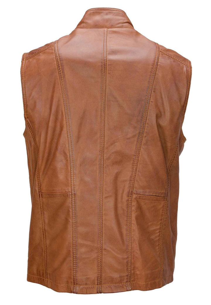Men Classic Motorcycle Brown Leather Vest, Motorcycle Vest, Leather Jacket Men, Hunting Fishing Vest, Handmade Genuine Leather Custom Vest