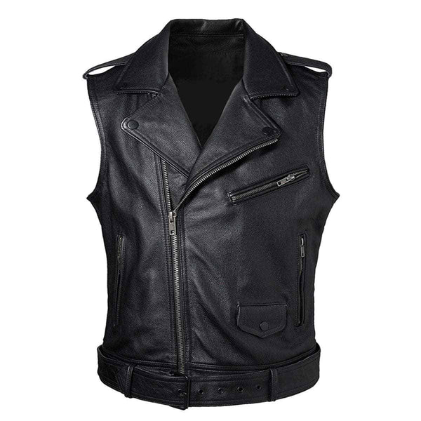Men Classic Motorcycle Black Leather Vest, Motorcycle Vest, Leather Jacket Men, Biker Vest, Mens Vest, Handmade Genuine Leather Custom Vest