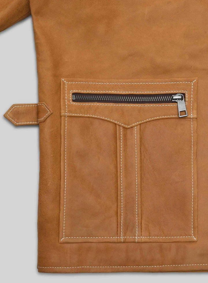 Mens Real Brown Leather Jacket | Genuine Leather Bomber Jacket | Handmade Vintage Design | Mens Leather Biker Jacket | Motorcycle Jacket
