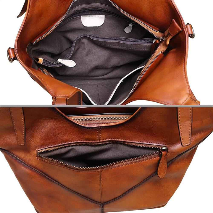 Genuine Leather Large Tote Bags for Women Vintage Shoulder Bag Satchel Purses, Genuine Leather Tote Bags, Designer Handbag, Shoulder Bag