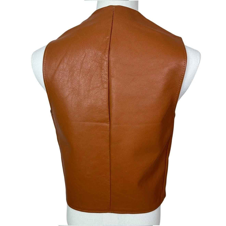 Men Brown Leather Vest, 100% Original leather Vest For men, Bikers vest, Fashion Vest, Men Motorcycle Vest, Genuine Leather Vest
