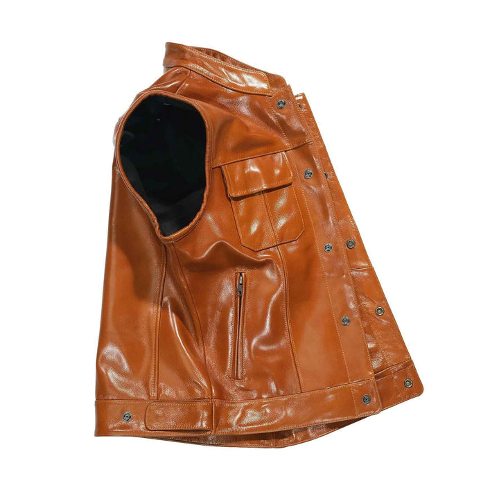 Mens Handmade Hunting Vest, Fishing Vest, Real Leather Vests, Casual Motorcycle Biker Leather Vest, Leather Waistcoat, Gift For him And Dad