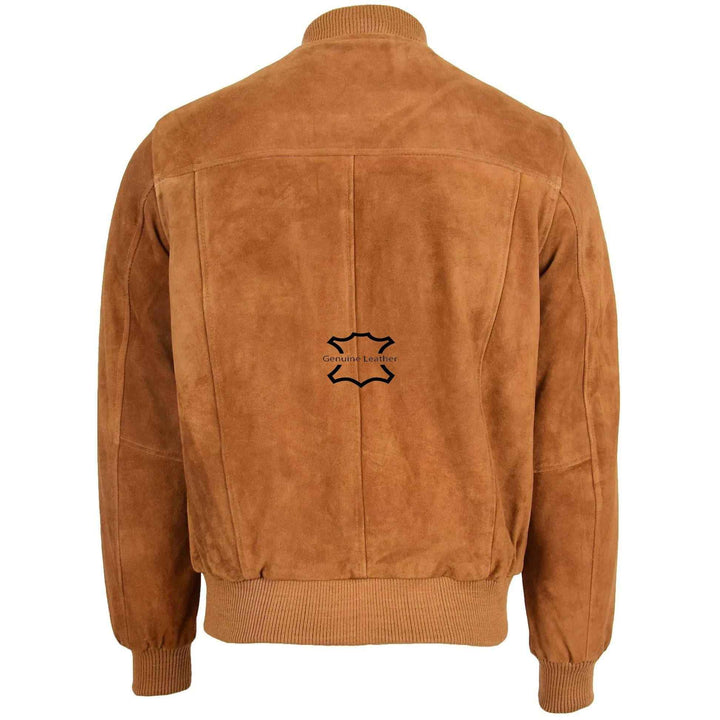 Men’s Slim-Fit Classic Genuine Suede Biker Jacket, Vintage Brown Suede Leather Cowboy Jacket, Western Style Men's Outerwear Unique-One Style
