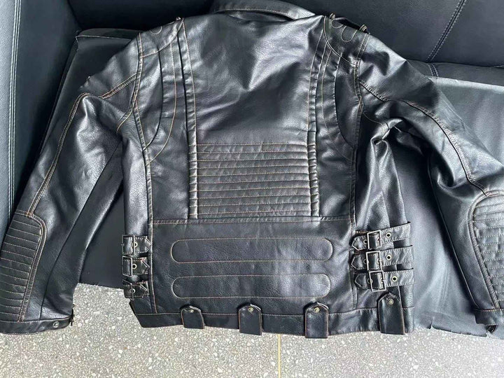 Men's Handmade Motorcycle Vintage Café Racer Biker Black Real Leather Jacket Men Antique Motorcycle Real Leather Jacket, Biker Club Jacket