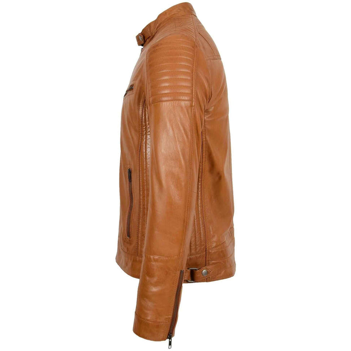 Brown Leather Jacket | 100% Real Leather Jacket | Mens Leather Jacket, Moto Biker Jacket, Classic Winter Bomber Style Motorcycle Coat Jacket