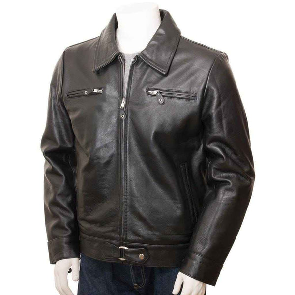 Mens Real Black Leather Jacket | Genuine Leather Bomber Jacket | Handmade Vintage Design | Men Leather Biker Jacket | Motorcycle Jacket