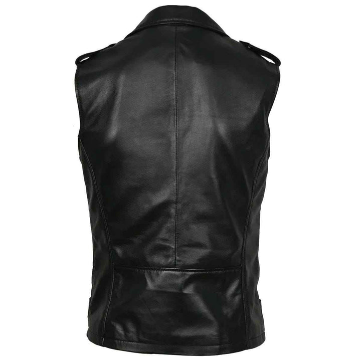 Men Classic Motorcycle Black Leather Vest, Motorcycle Vest, Leather Jacket Men, Biker Vest, Mens Vest, Handmade Genuine Leather Custom Vest
