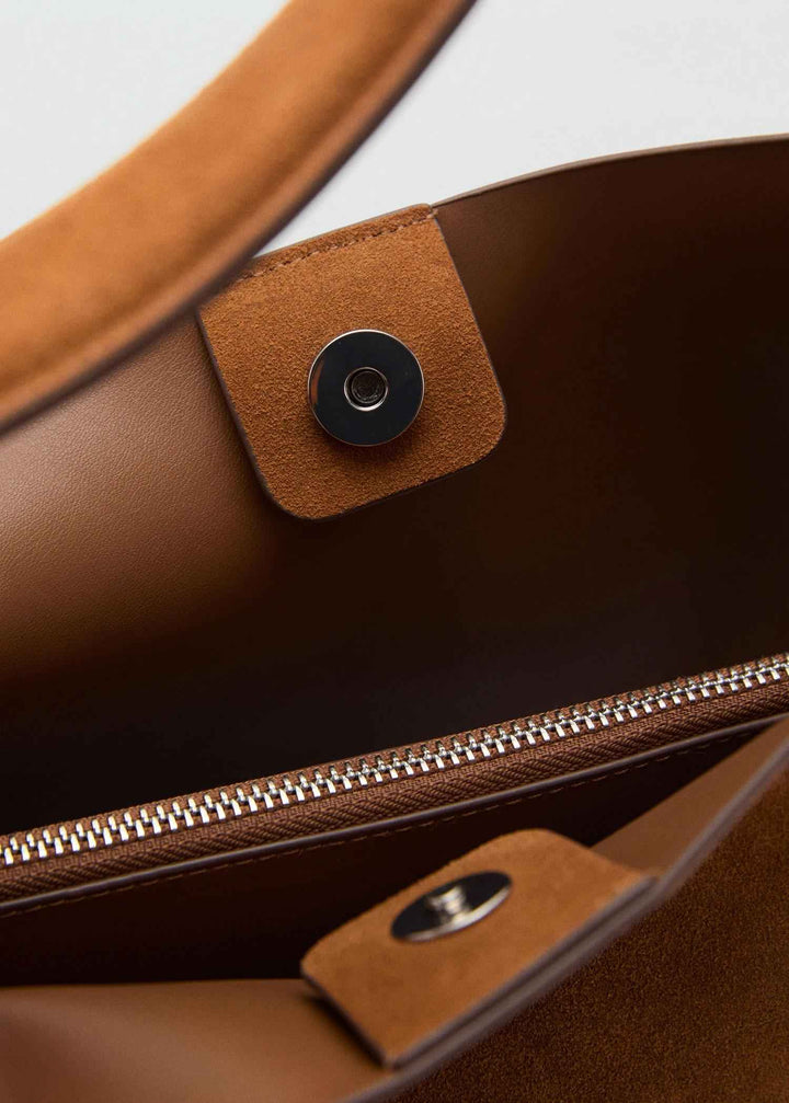 Suede Tote Bag, Brown Suede Shoulder Bag, Suede Mom Bag, Travel Purse, Every Day Suede Tote Bag, Genuine Suede Work Bag, Gift for Mom