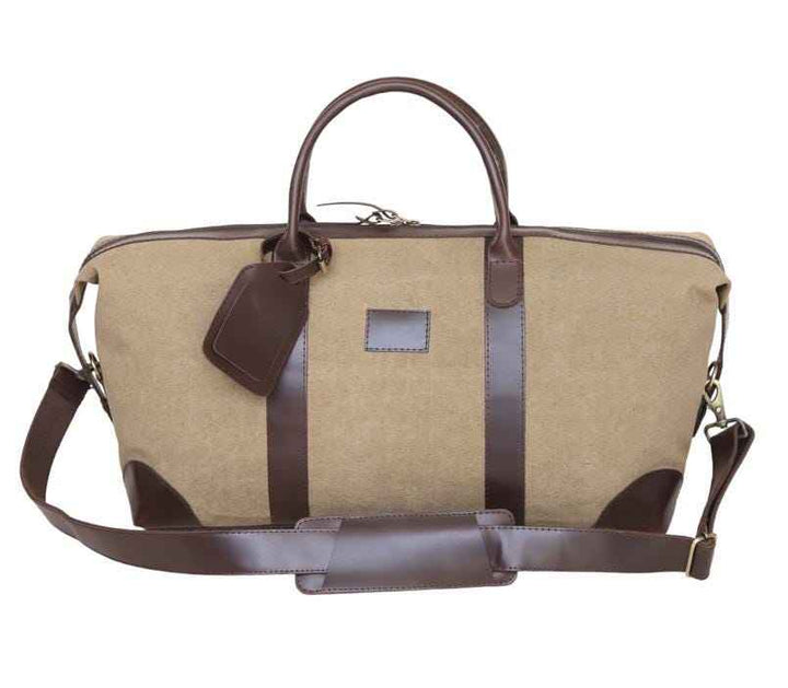 Personalized Handcrafted Top Grain Leather Weekender Bag, High-Quality Durable Canvas Travel Bag, Retro Style Duffel Bag for Men or Women
