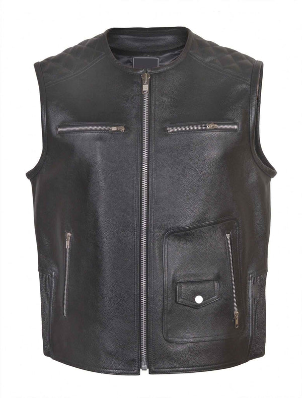 Handmade Leather Vest Vintage Black Real Leather Vest Leather Best For Motorcycle Bikers Original Leather Vest Waistcoat for Men, Mens gifts