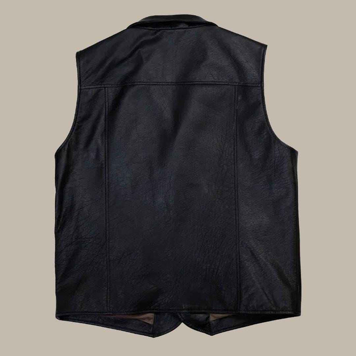 Mens High Quality Cowhide Motorbike Leather Vest Cowboy Horse Riding Fishing Hunting Leather Vest Steampunk Vintage Vest, Gift For Him & Dad
