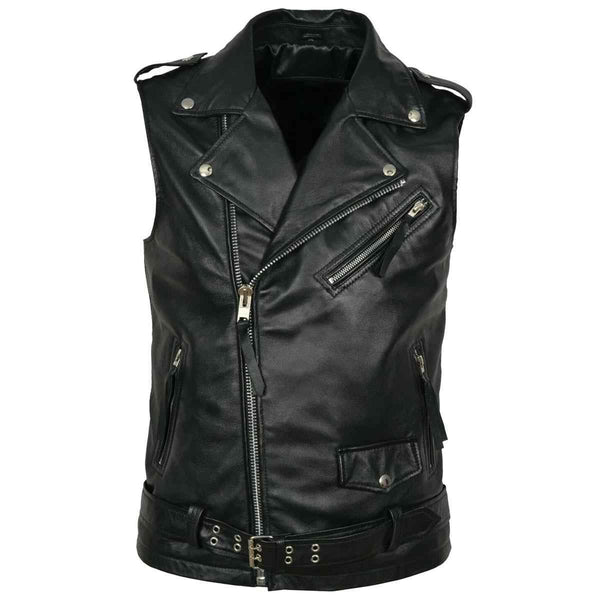 Men Classic Motorcycle Black Leather Vest, Motorcycle Vest, Leather Jacket Men, Biker Vest, Mens Vest, Handmade Genuine Leather Custom Vest