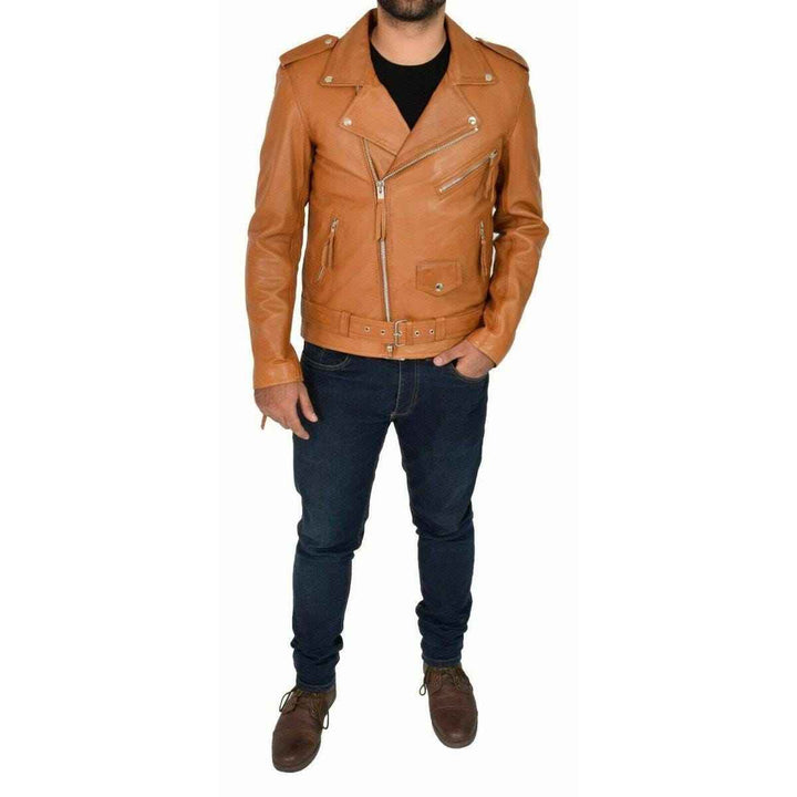 Men's Handmade Motorcycle Vintage Café Racer Biker Tan Brown Real Leather Jacket, Antique Motorcycle Real Leather Jacket, Biker Club Jacket