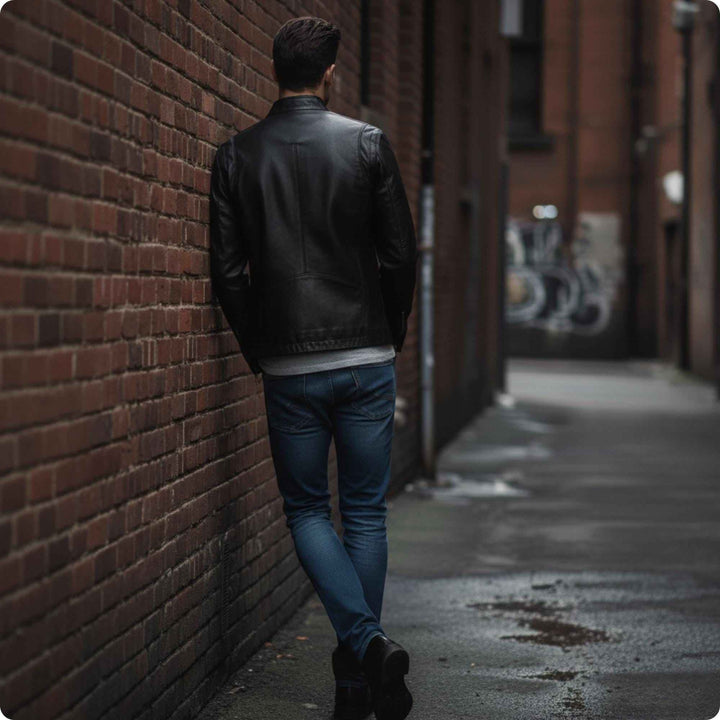 Custom Black Lambskin Motorcycle Biker Slim Fit Leather Jacket for Men | Vintage Style Customized Brown Leather Jacket | Gift for him & Dad