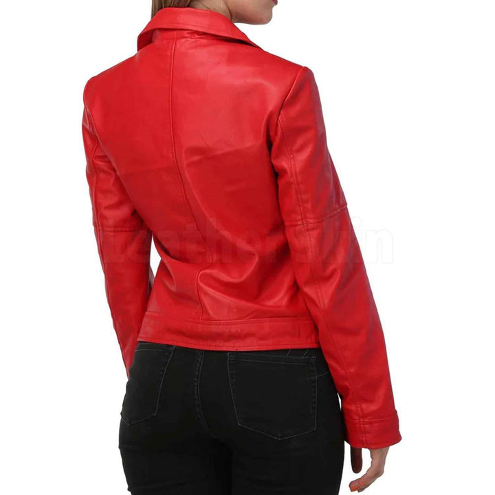 Women's Biker Leather Jacket-Ladies Leather Coat-Gift For Women-Women Handmade Custom Motorcycle Leather Jacket-Women Winter Leather Jacket