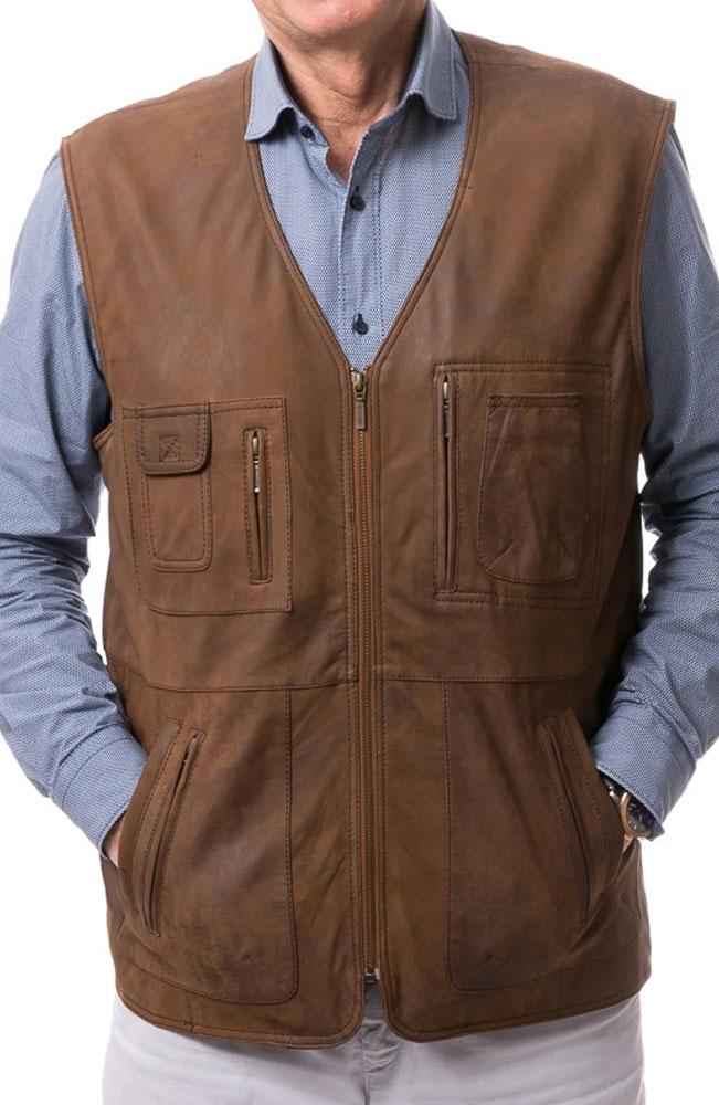 leather vest men, men's brown leather waistcoat, genuine leather vest for men, classic brown vest, sleeveless leather jacket, Gifts For Dad