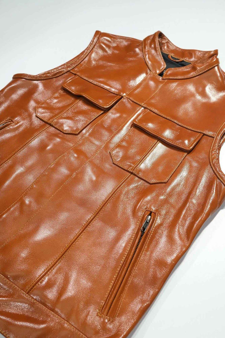 Mens Handmade Hunting Vest, Fishing Vest, Real Leather Vests, Casual Motorcycle Biker Leather Vest, Leather Waistcoat, Gift For him And Dad