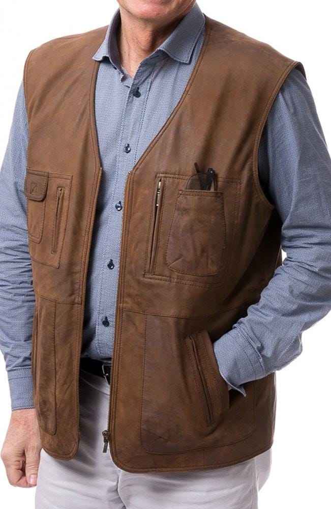 leather vest men, men's brown leather waistcoat, genuine leather vest for men, classic brown vest, sleeveless leather jacket, Gifts For Dad