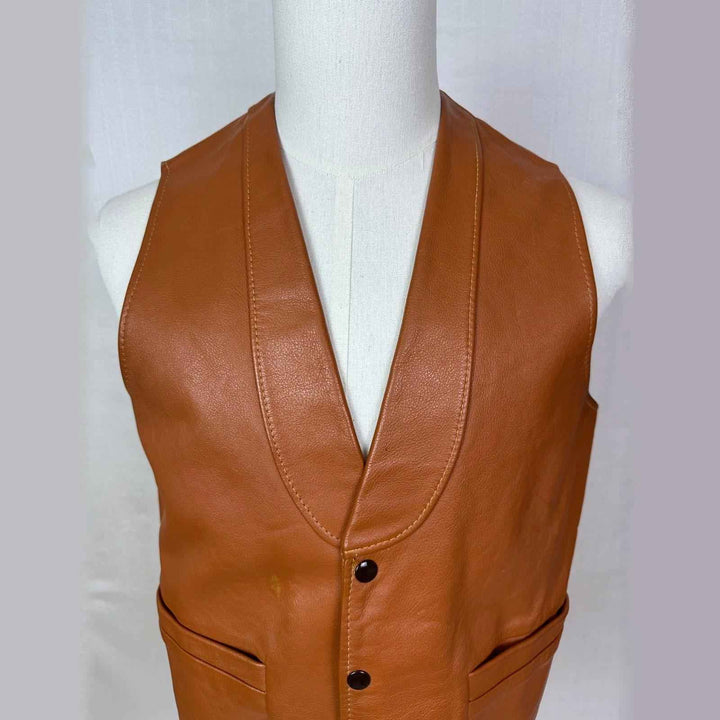 Men Brown Leather Vest, 100% Original leather Vest For men, Bikers vest, Fashion Vest, Men Motorcycle Vest, Genuine Leather Vest
