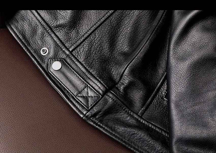 Men's Biker Leather Jacket-Handcrafted Motorcycle Leather Jacket For Gents-Genuine Lambskin Slim Fit Leather Coat For Men-Men's Leather Coat