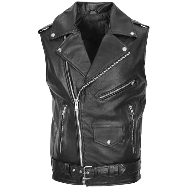 Men Classic Motorcycle Black Leather Vest, Motorcycle Vest, Leather Jacket Men, Biker Vest, Mens Vest, Handmade Genuine Leather Custom Vest