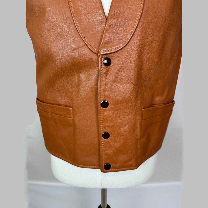 Men Brown Leather Vest, 100% Original leather Vest For men, Bikers vest, Fashion Vest, Men Motorcycle Vest, Genuine Leather Vest