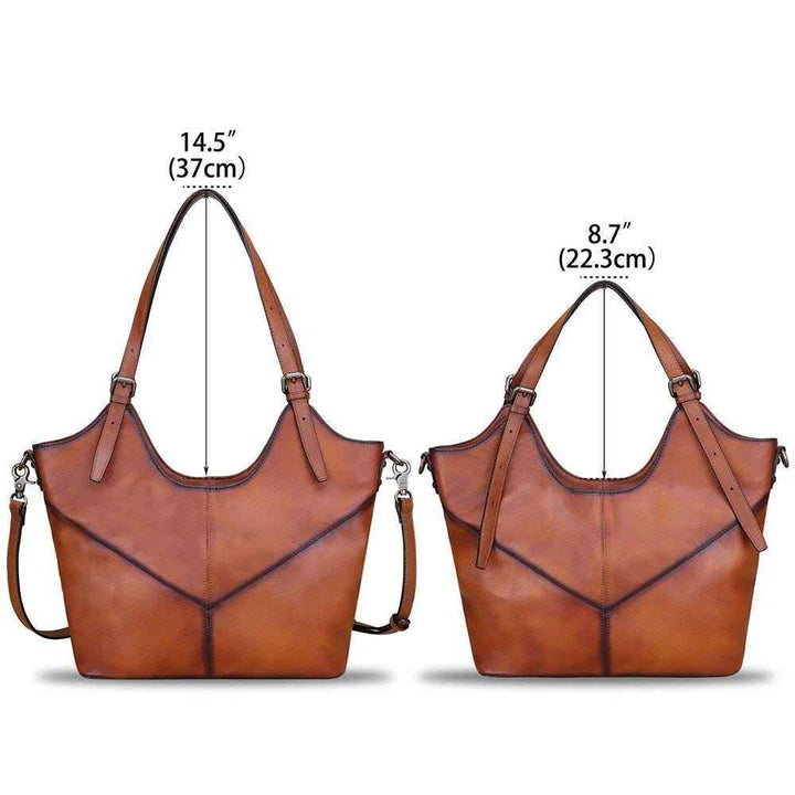 Genuine Leather Large Tote Bags for Women Vintage Shoulder Bag Satchel Purses, Genuine Leather Tote Bags, Designer Handbag, Shoulder Bag