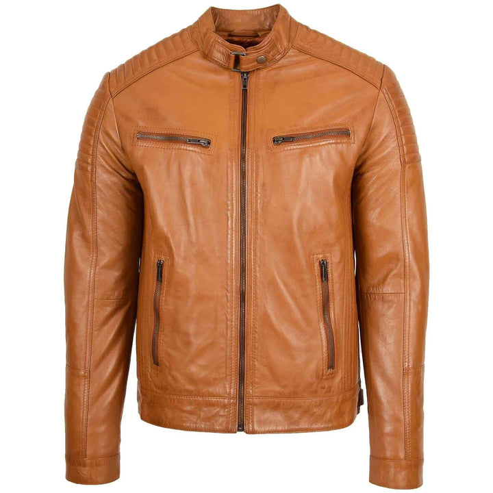 Brown Leather Jacket | 100% Real Leather Jacket | Mens Leather Jacket, Moto Biker Jacket, Classic Winter Bomber Style Motorcycle Coat Jacket