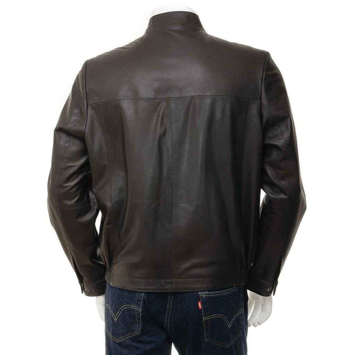 Custom Black Lambskin Motorcycle Biker Slim Fit Leather Jacket for Men | Vintage Style Customized Brown Leather Jacket | Gift for him & Dad