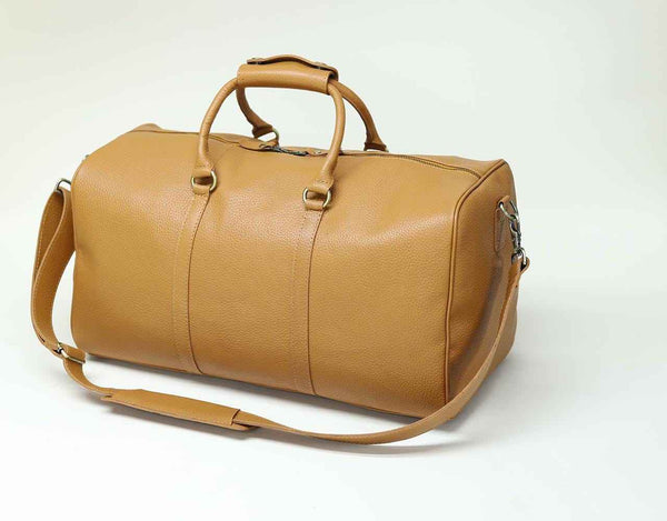 Personalized Handcrafted Top Grain Leather Weekender Bag with Adjustable Shoulder Strap and Interior Pocket, Retro Style Duffel Bag