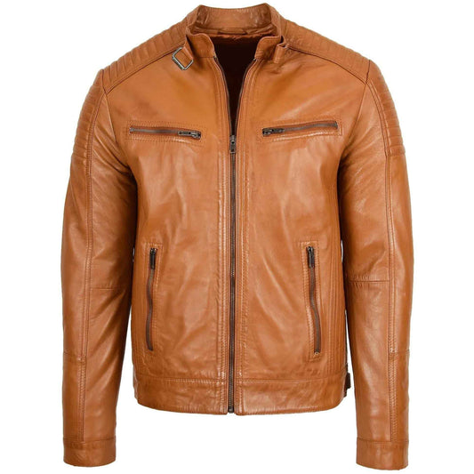 Brown Leather Jacket | 100% Real Leather Jacket | Mens Leather Jacket, Moto Biker Jacket, Classic Winter Bomber Style Motorcycle Coat Jacket