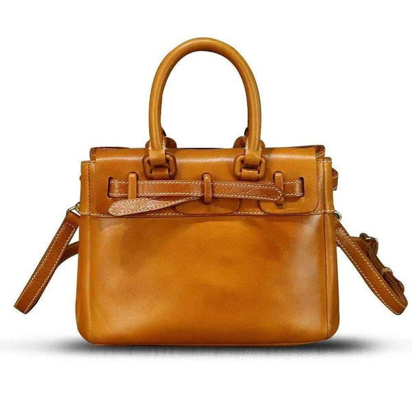 Genuine Leather Bag Handbag Women Vintage Leather Purse Shoulder Crossbody Bag, Shopping leather bag, Woman leather tote, Woman shoulder bag