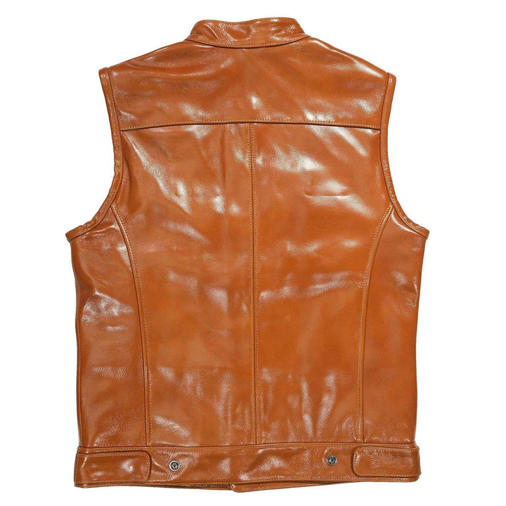 Mens Handmade Hunting Vest, Fishing Vest, Real Leather Vests, Casual Motorcycle Biker Leather Vest, Leather Waistcoat, Gift For him And Dad