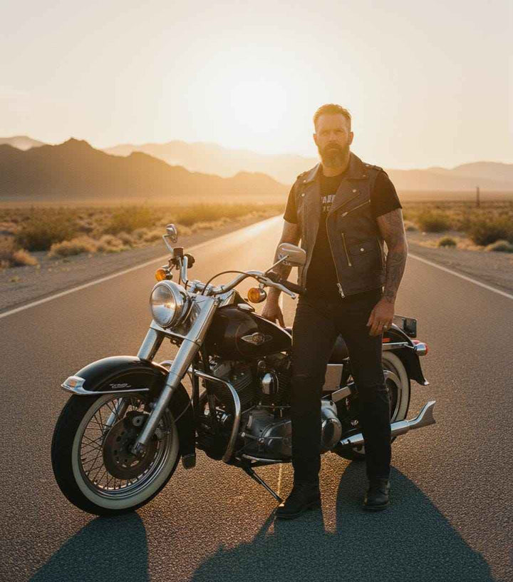 Men Classic Motorcycle Black Leather Vest, Motorcycle Vest, Leather Jacket Men, Biker Vest, Real Leather Vest Waistcoat, Custom Leather Vest